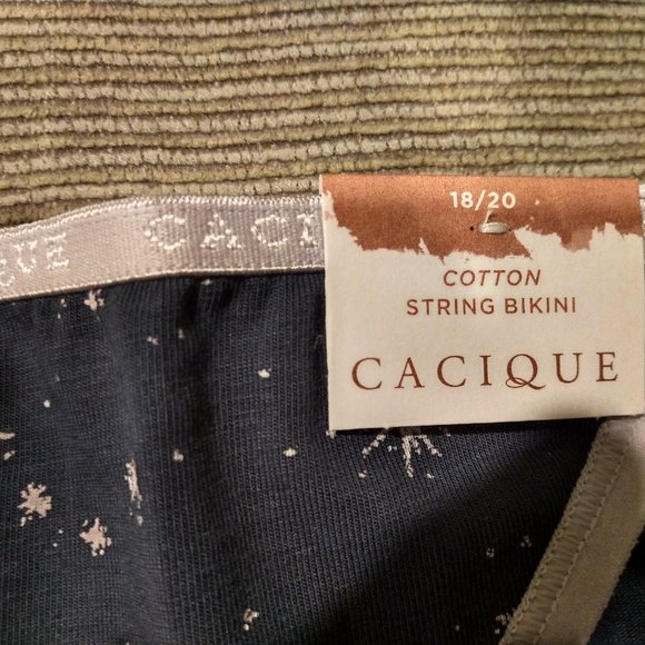 Cacique 18/20 (2X) Cotton Double String Bikini - Picture 2 of 6